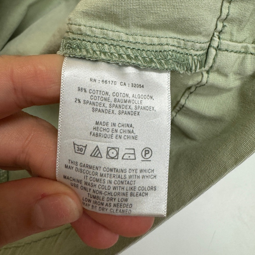 Pilcro and the Letterpress Skirt Womens Size 4 Green Khaki Utility Pocket Mini - Picture 8 of 14